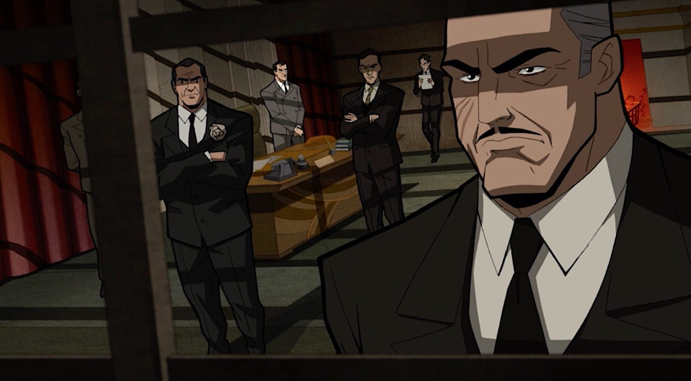Carmine Falcone and his associates in a Gotham social club, Batman: The Long Halloween, Part One