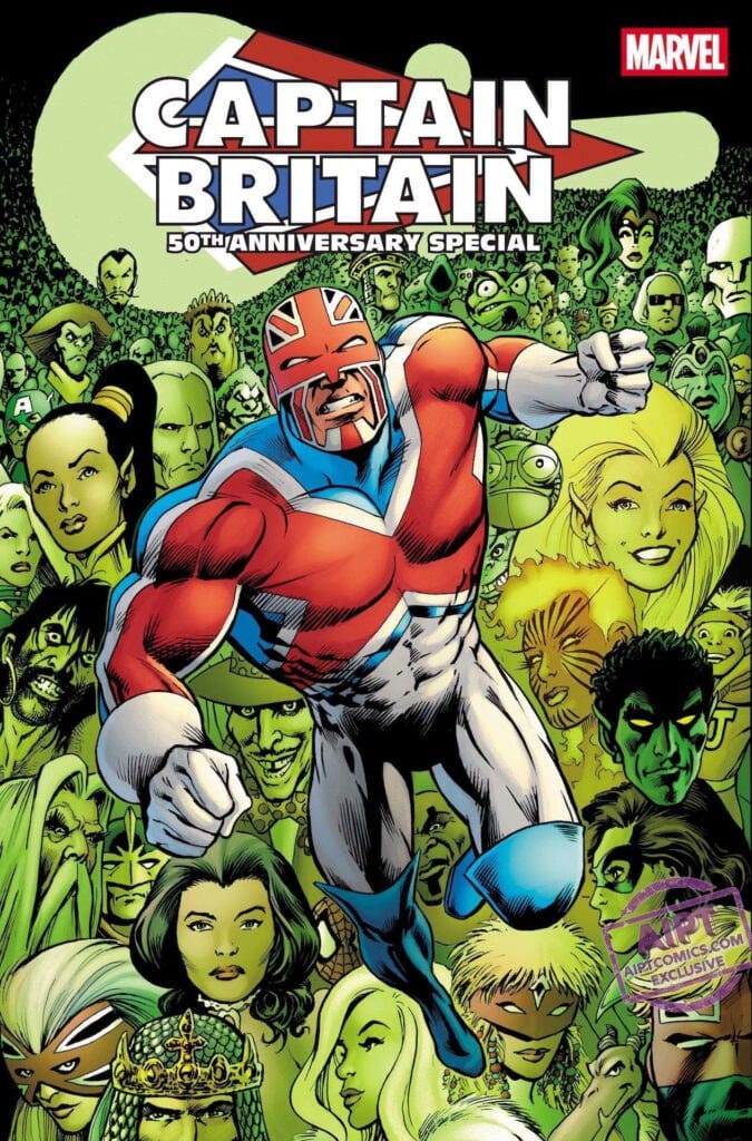 Captain Britain 50th Anniversary Special #1, cover by Alan Davis