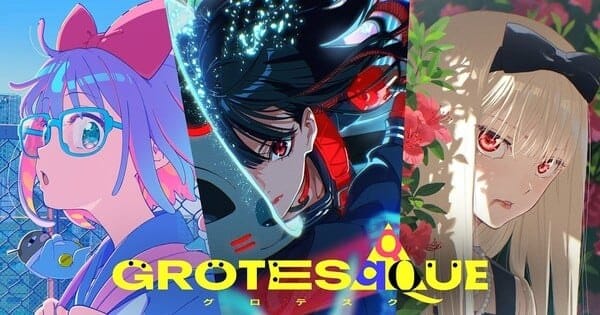 Key art for Grotesqqque showing the heroines of its three stories