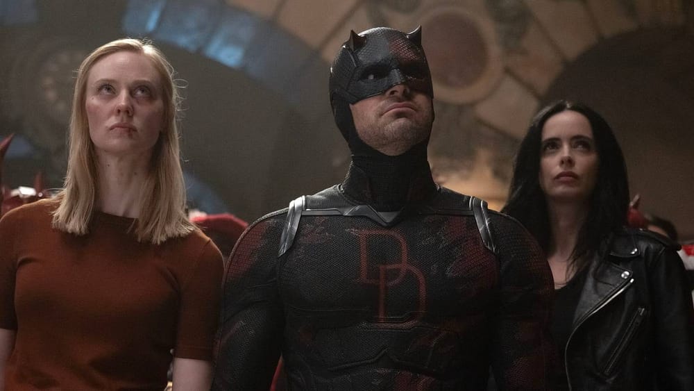 Karen Page, Daredevil and Jessica Jones in Daredevil: Born Again