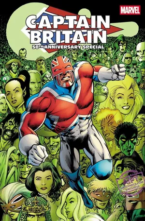 Captain Britain 50th Anniversary Special #1, cover by Alan Davis