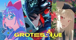 Key art for Grotesqqque showing the heroines of its three stories