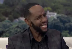 Freddie Jackson smiling during a 2019 television interview